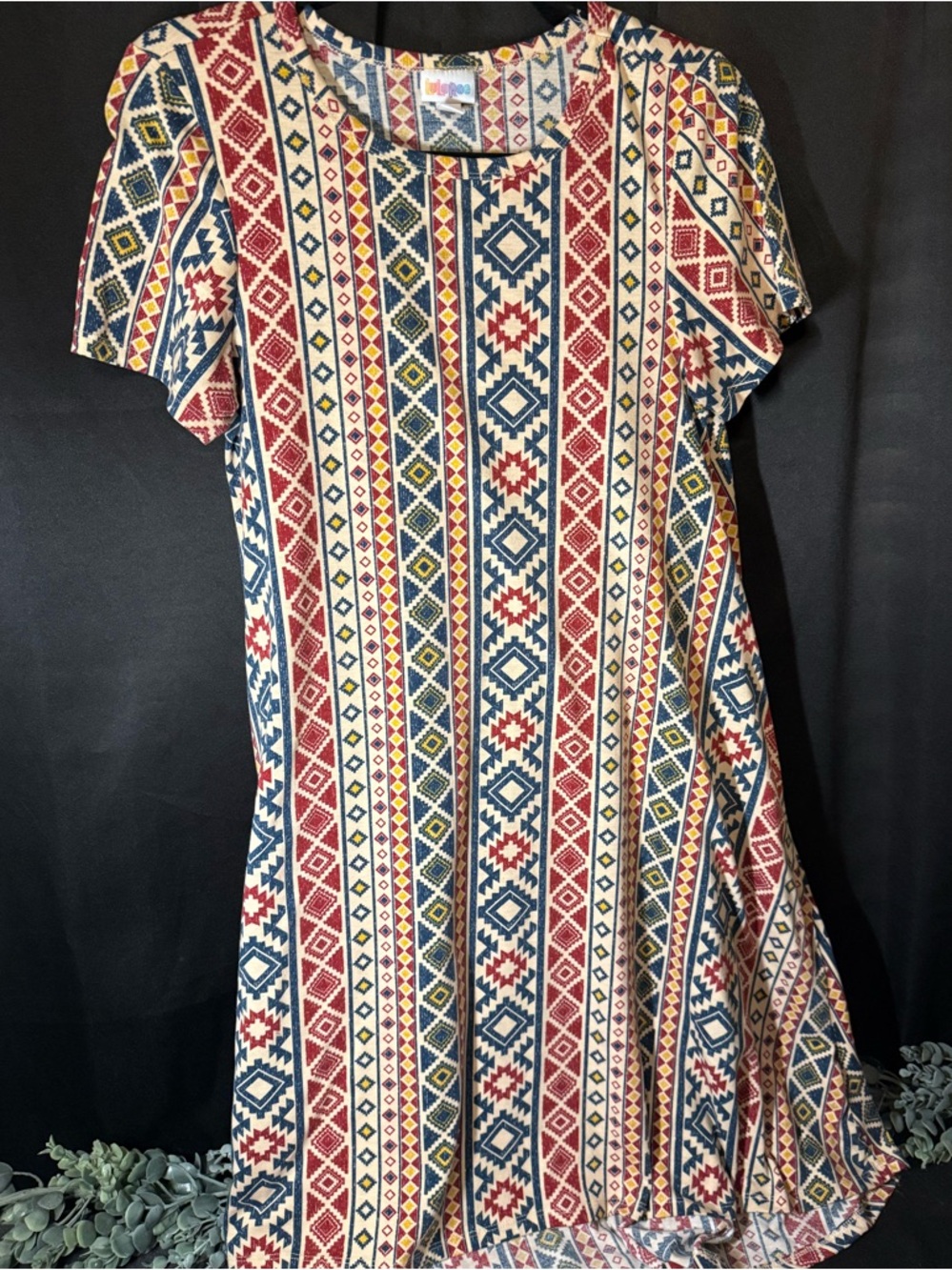 XS LuLaRoe Western print Carly dress